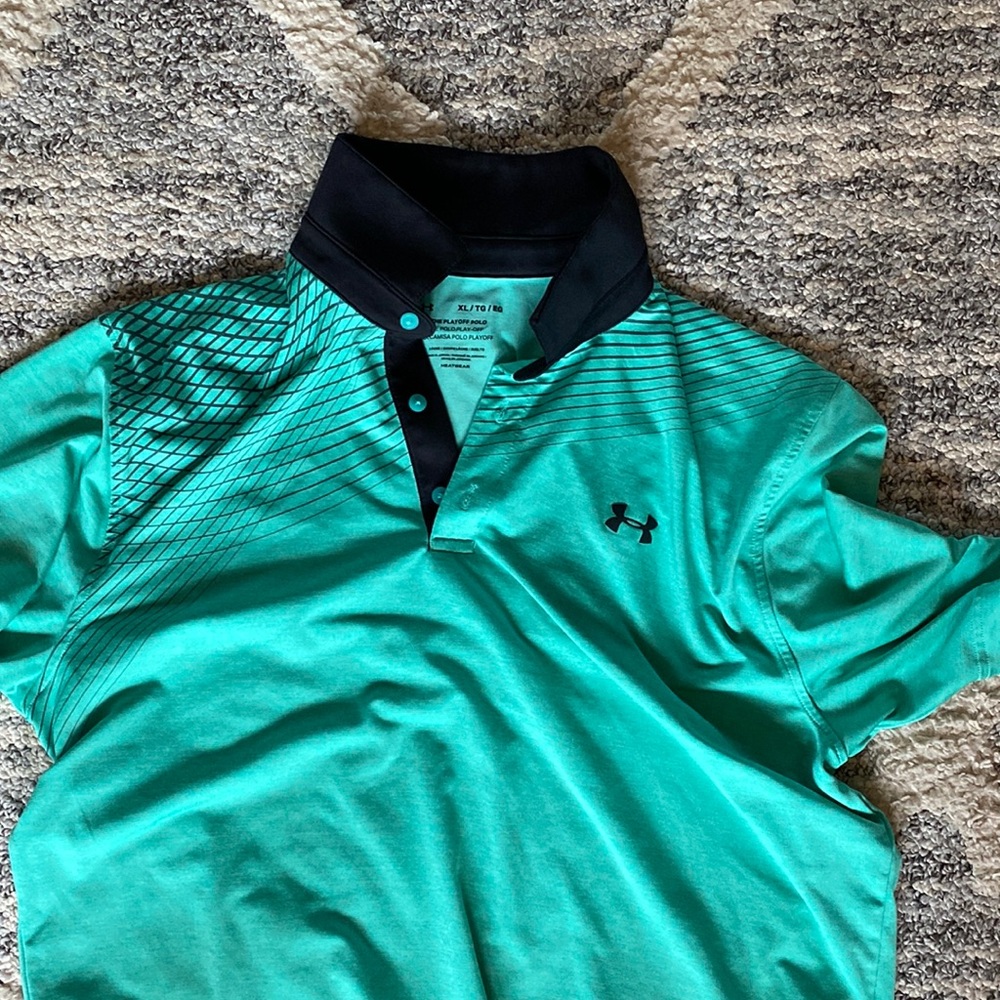 Under Armour The Playoff Polo Size XL Shirt Green